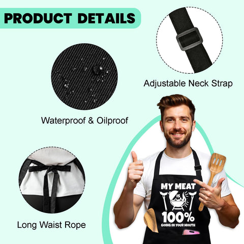 GOSJINNK apron large pockets to hold utensils and phone
