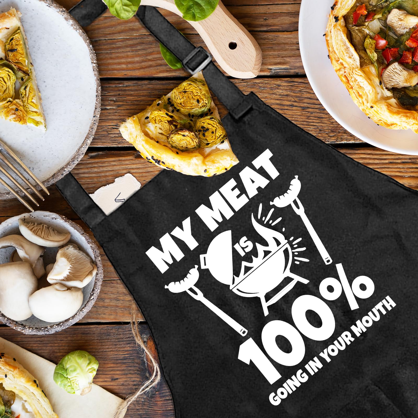 GOSJINNK waterproof-cotton blend apron protects clothes during busy cookouts