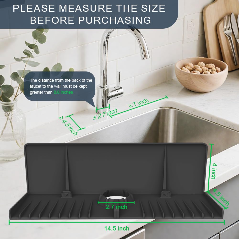 Gosmol faucet splash guard upgraded design shields walls from splashes.