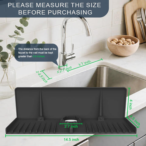 Gosmol faucet splash guard upgraded design shields walls from splashes.