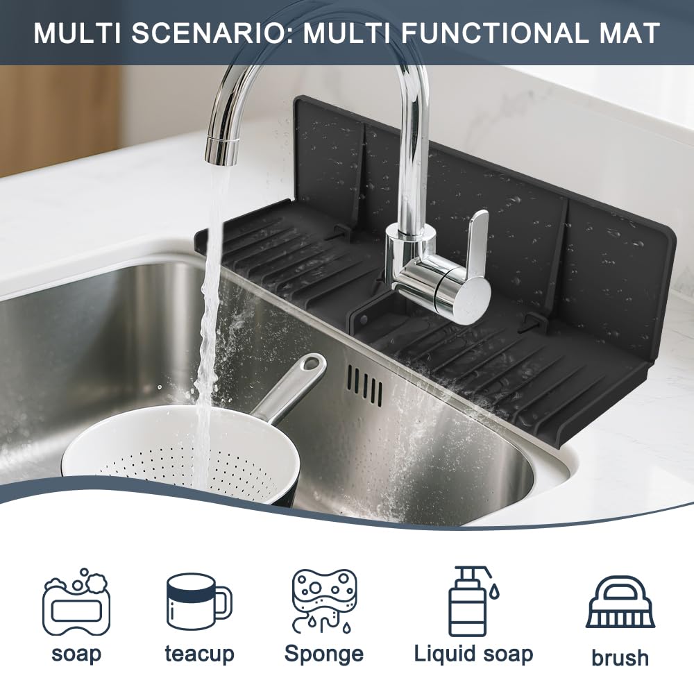 Gosmol sponge holder tray keeps brushes organized near the sink.