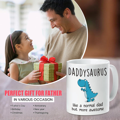 Gossby DADDYSAURUS mug 11oz capacity ready for daily use