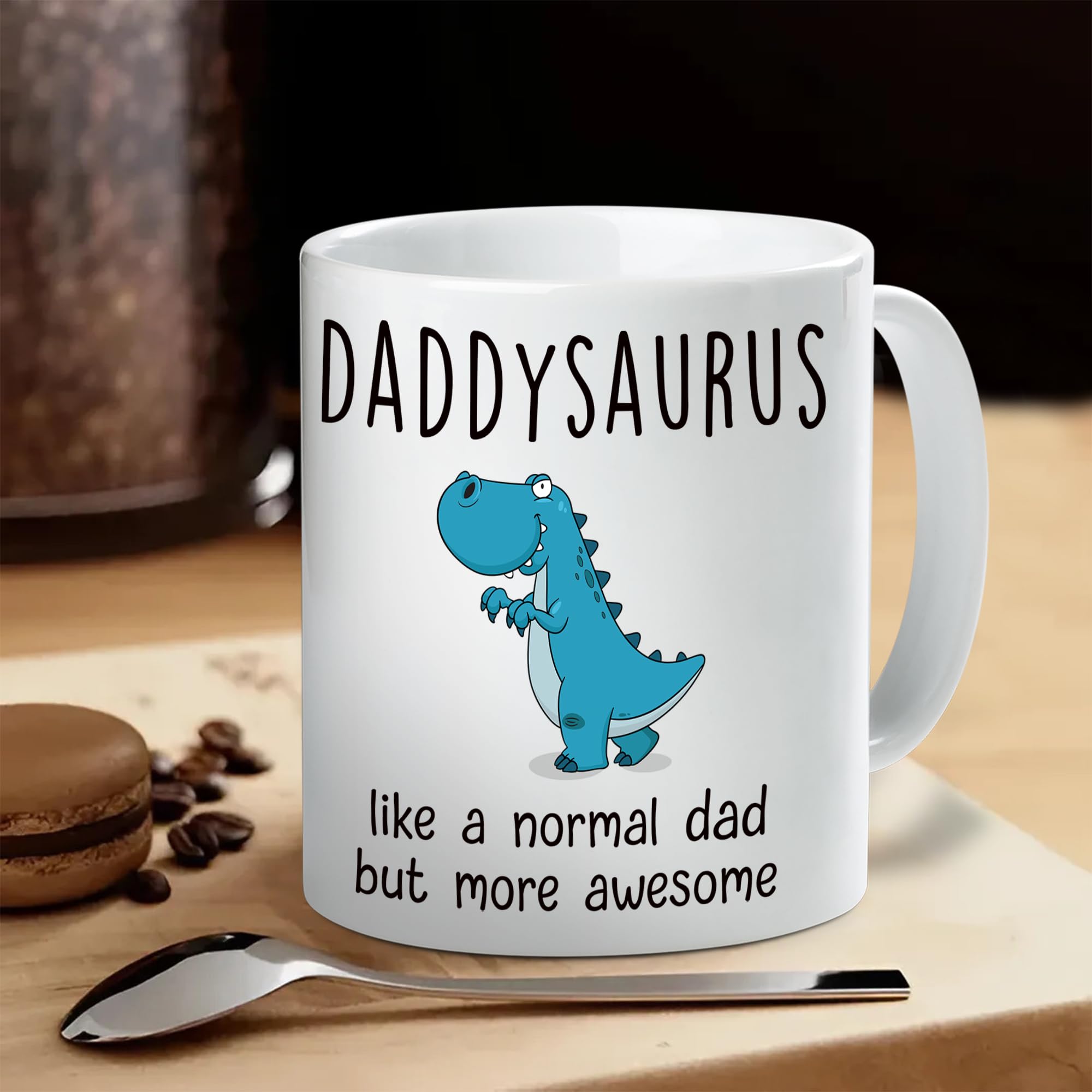 Gift-ready packaging for the Gossby DADDYSAURUS mug