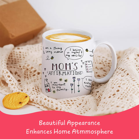 Gossby Mom Affirmation Mug is dishwasher-safe for easy cleaning.