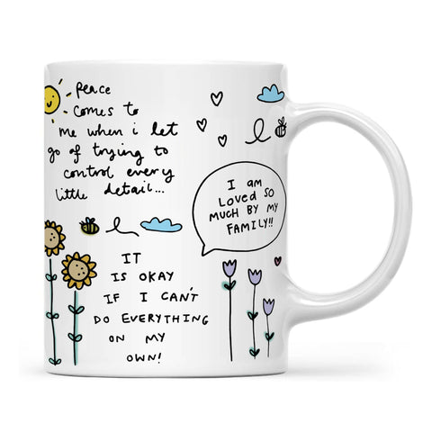 Gossby Mom Affirmation Mug durable ceramic material supports everyday use.