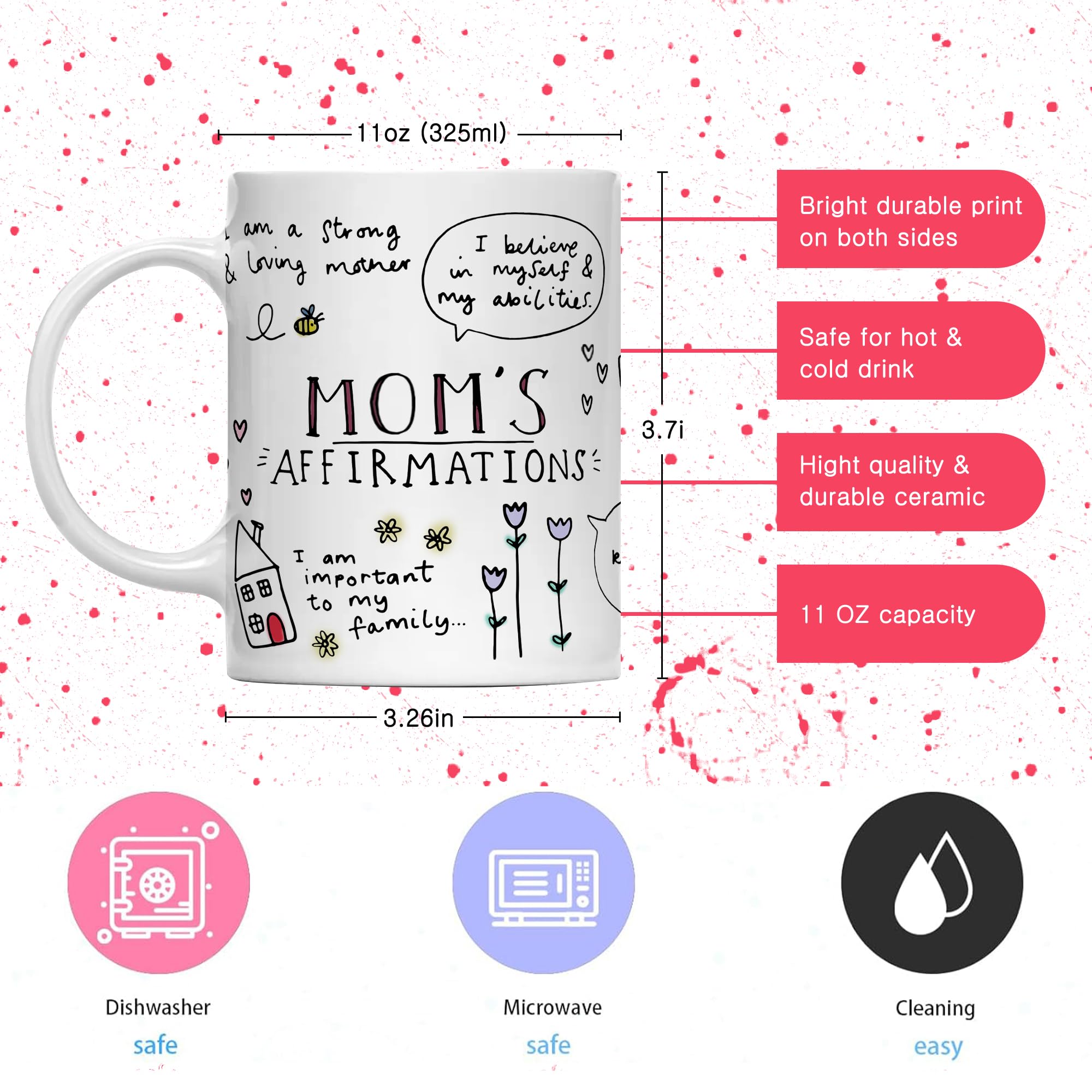 Gossby Mom Affirmation Mug cozy hug-inspired design for moms.