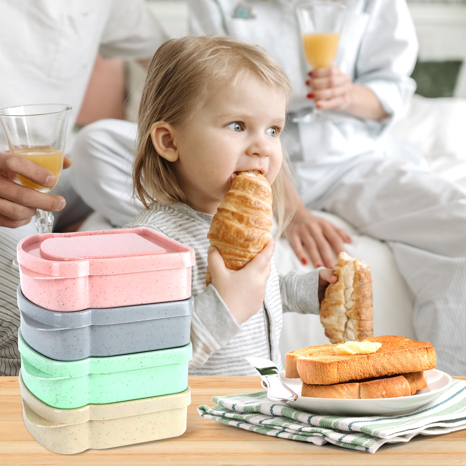 GothaBach toast sandwich containers offer portable lunches for school or office.