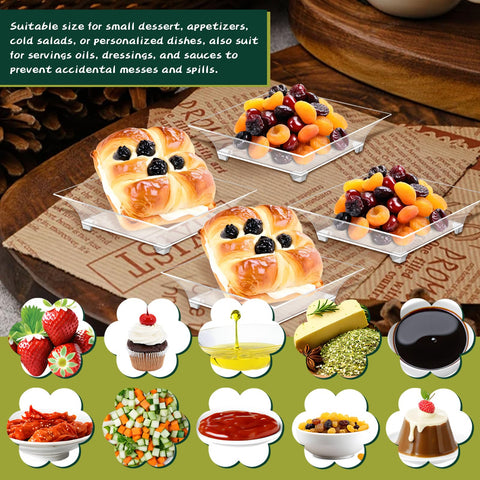 GothaBach clear plate for desserts and appetizers at events.