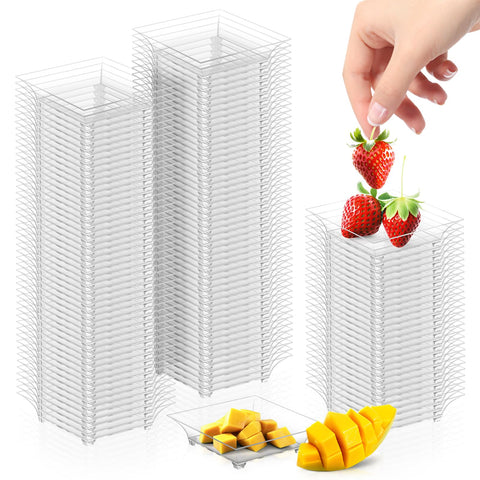 GothaBach mini dessert plates in clear 2.4-inch size for elegant desserts.