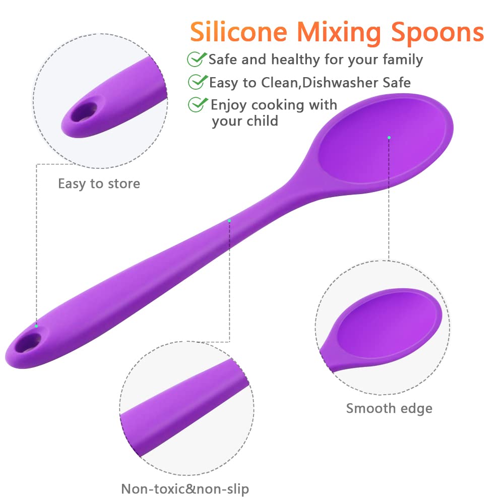 GothaBach one-piece design silicone spoons for easy cleaning.