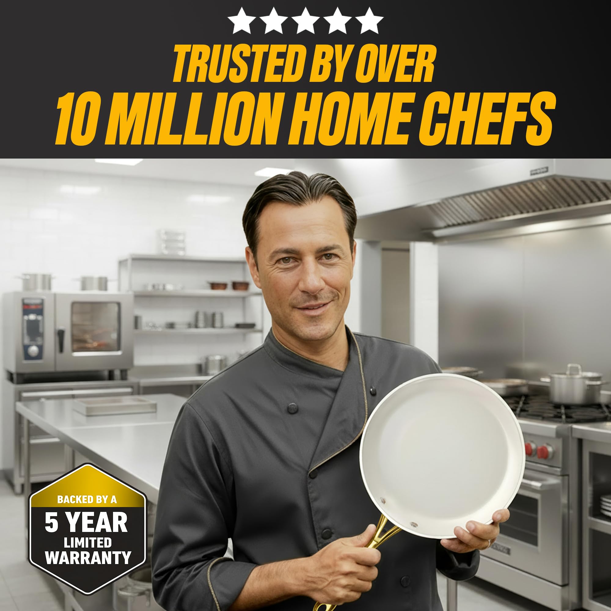 Gotham Steel 12-inch pan dishwasher-safe for effortless after-meal cleanup