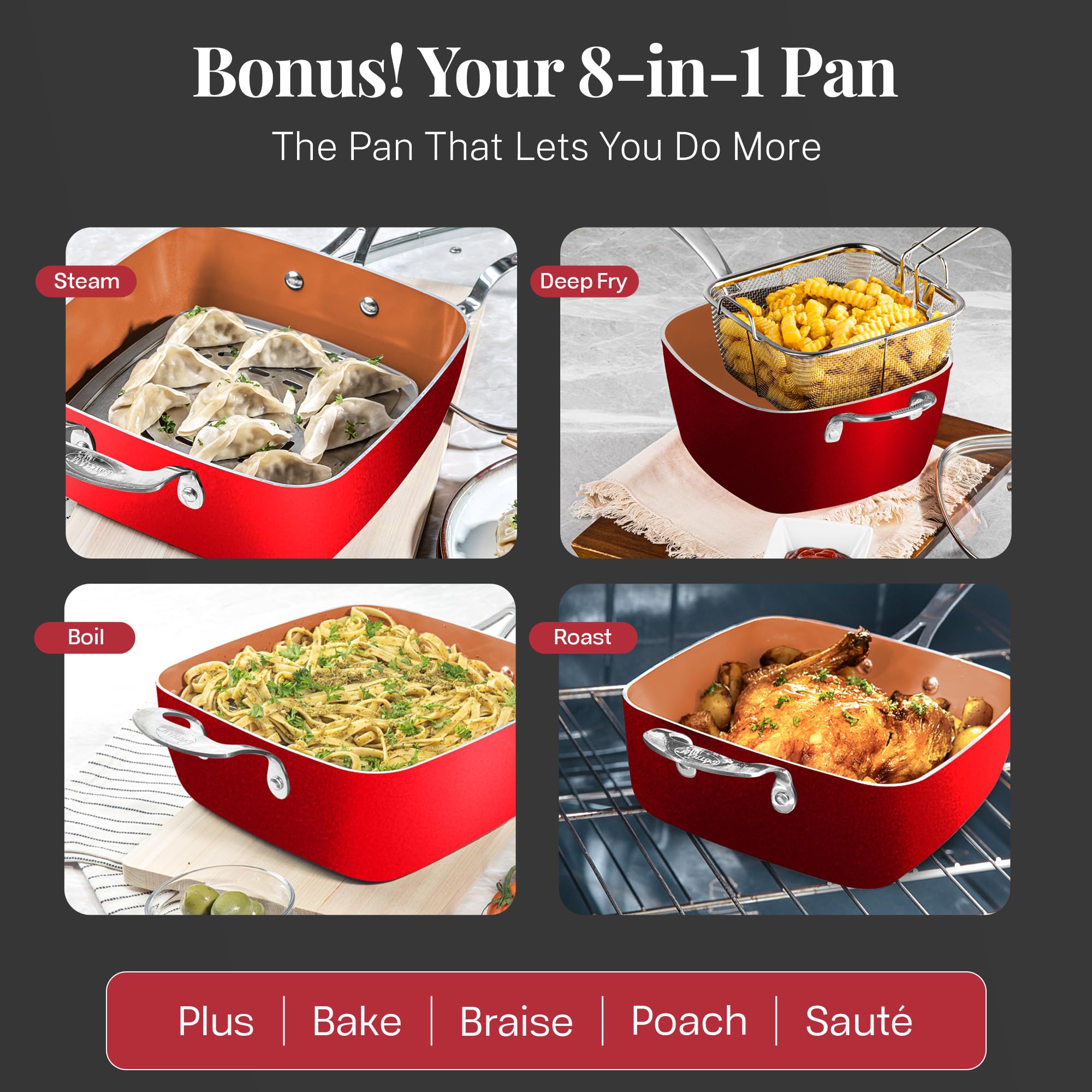 Gotham Steel XL cookie sheet bakes cookies evenly with effortless cleanup