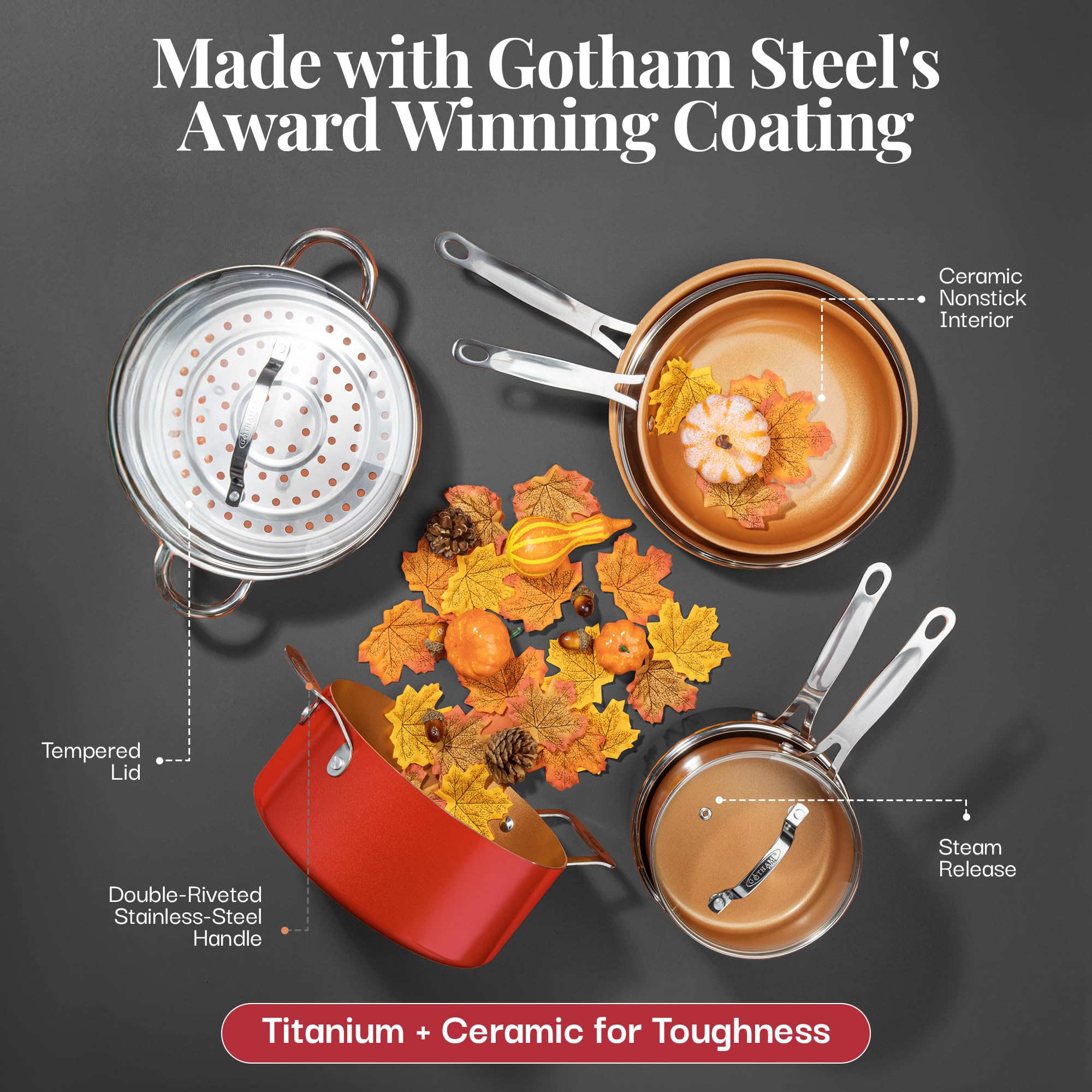 Gotham Steel muffin pan with 12 cups releases batter cleanly