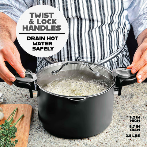 Gotham Steel stock pot in dishwasher for quick cleanup