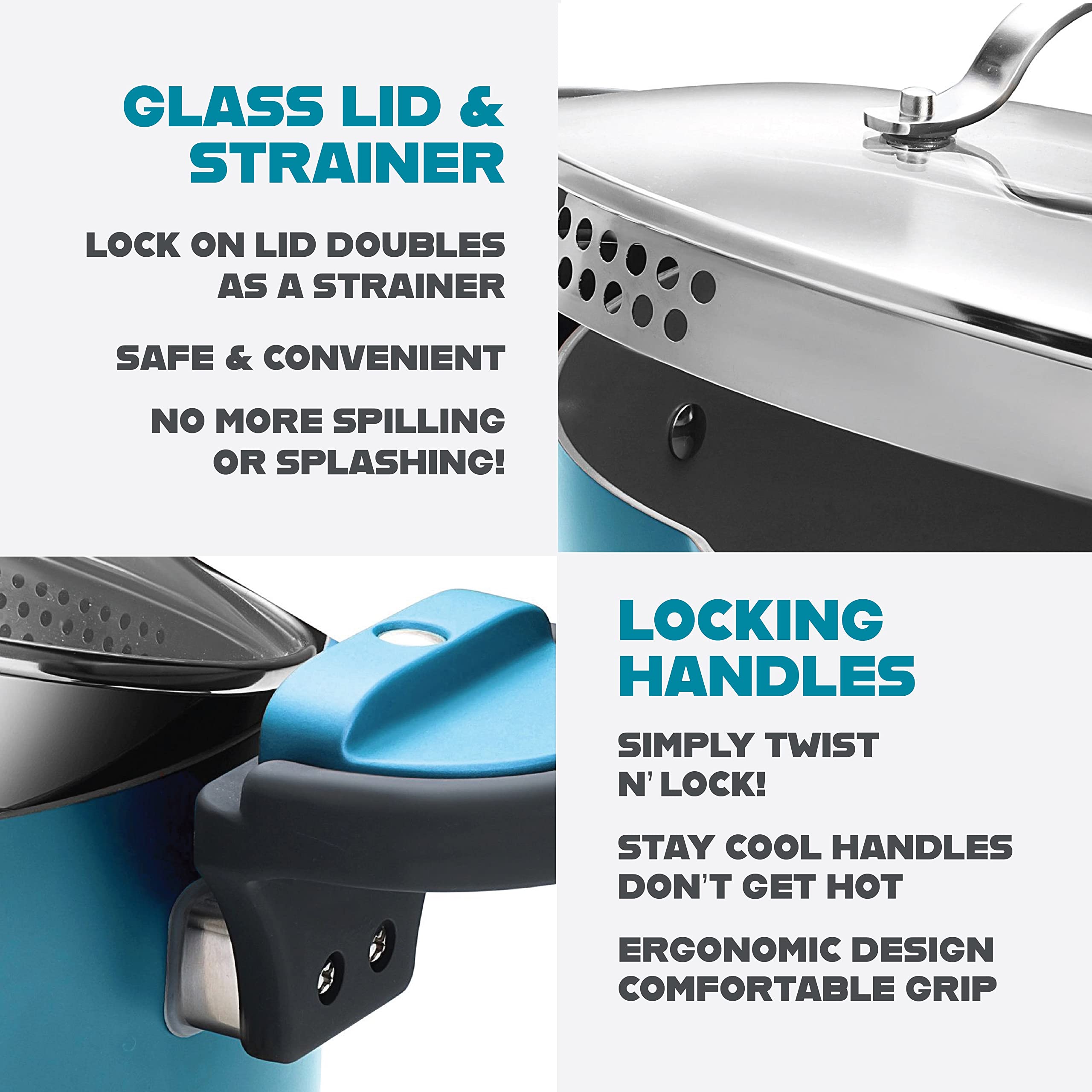 Gotham Steel ceramic nonstick coating with diamond reinforcement for easy release