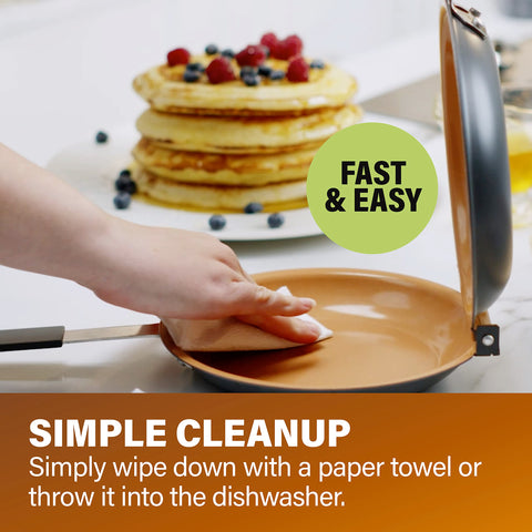 Gotham Steel lightweight design eases daily breakfast prep.