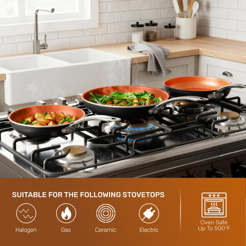 Gotham Steel pots resist metal utensils for lasting nonstick performance.