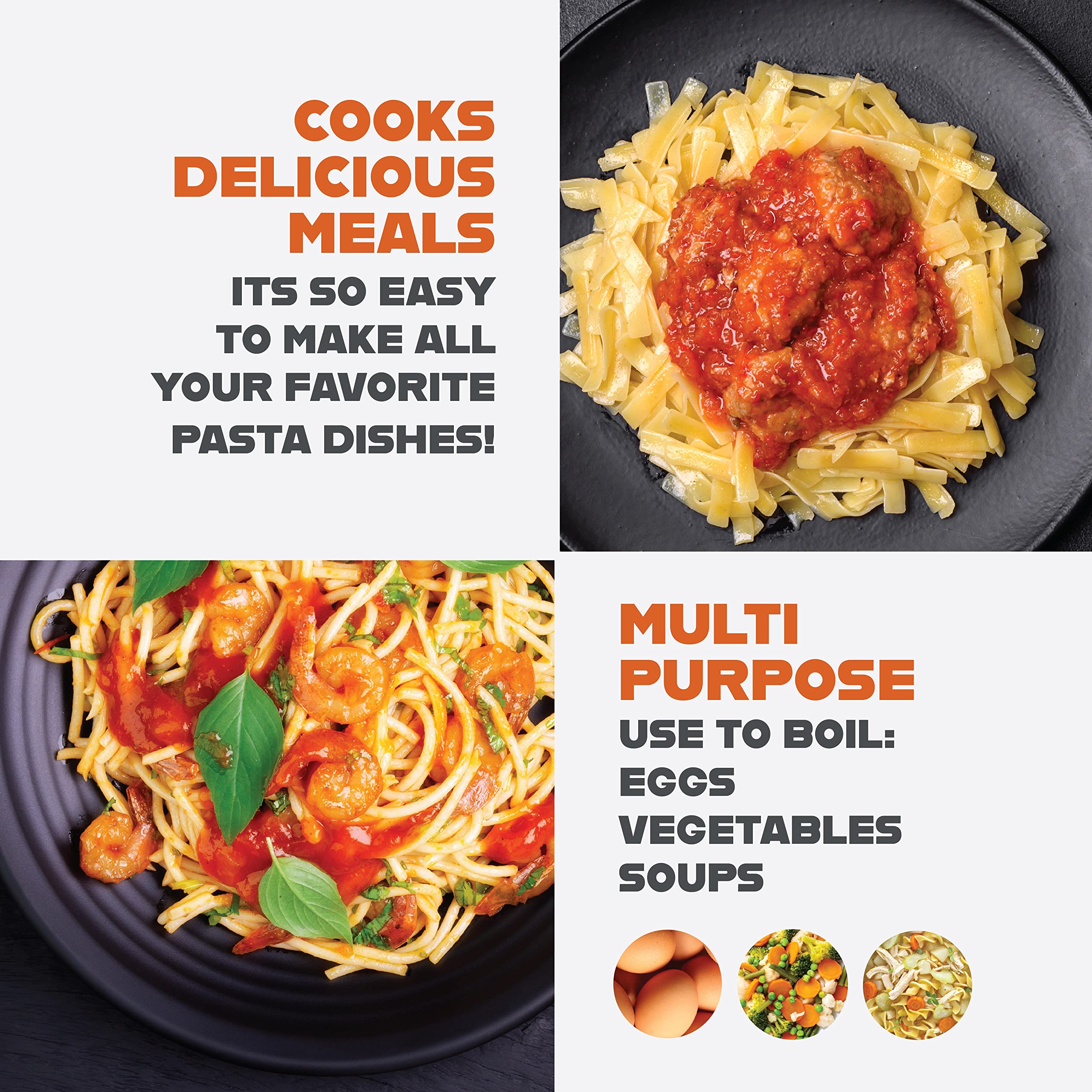 Gotham Steel stock pot oven safe up to 500°F for versatile cooking.