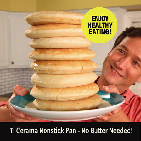 Gotham Steel pancake bonanza coating provides superior nonstick release.