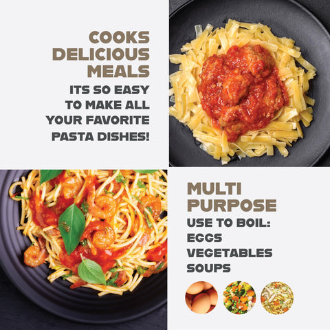GOTHAM STEEL stock pot ideal for pasta, soups, and rice.