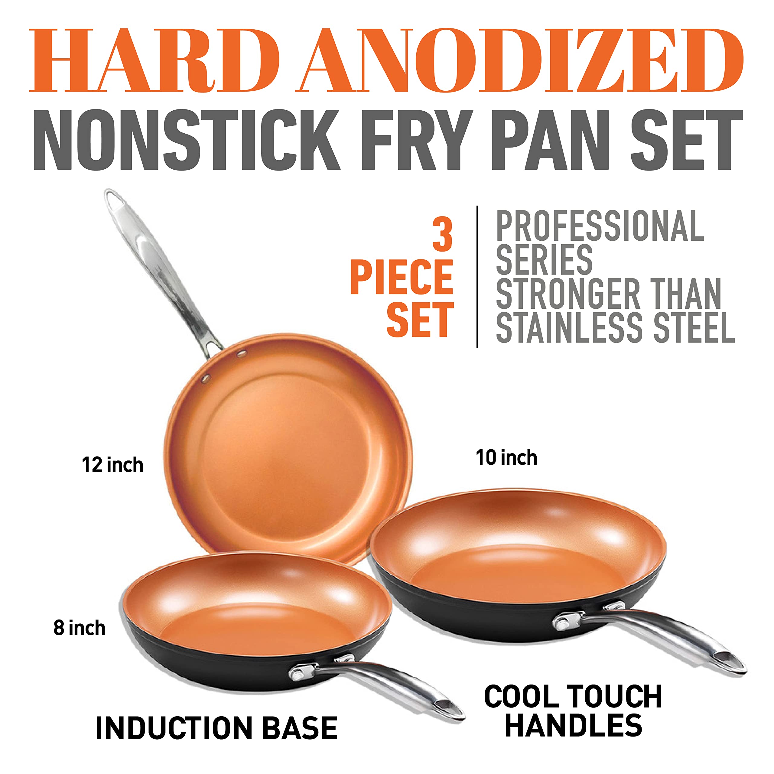 Gotham Steel Pro 10-inch frying pan with ceramic coating for versatile cooking.