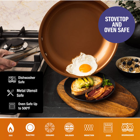 Gotham Steel Pro stay-cool handles designed for comfortable grip.