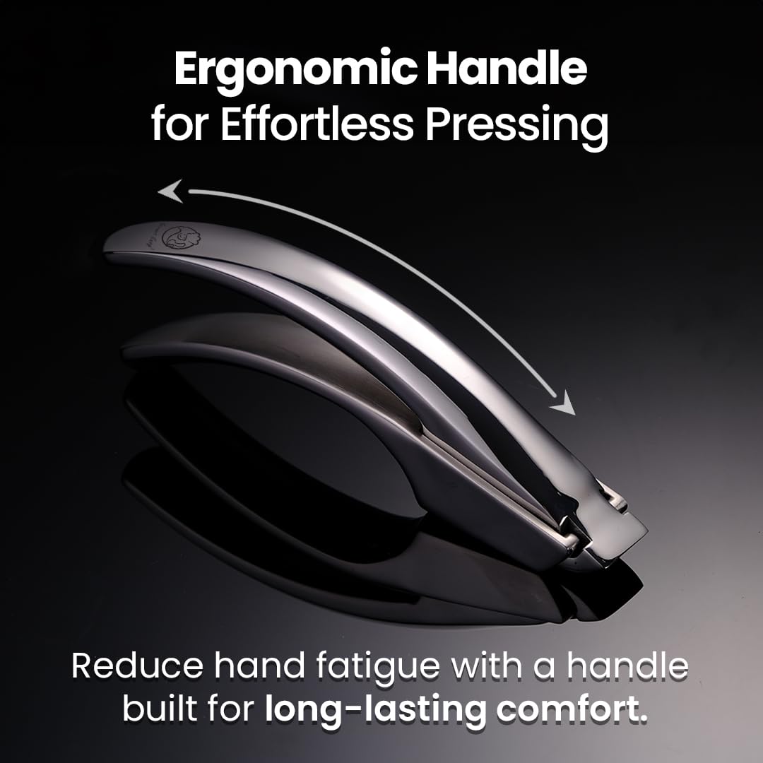 Gourmet Easy dishwasher-safe garlic press simplifies cleanup after cooking.