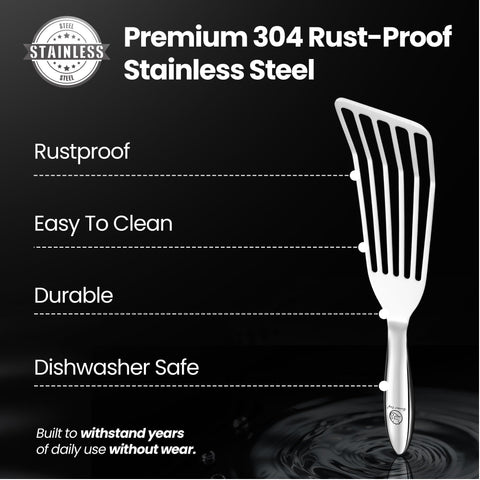 Gourmet Easy ergonomic non-slip handle ensures control with wet hands