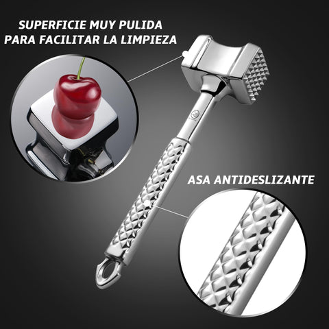 Gourmet Easy 13oz heavy-duty meat hammer for efficient prep.