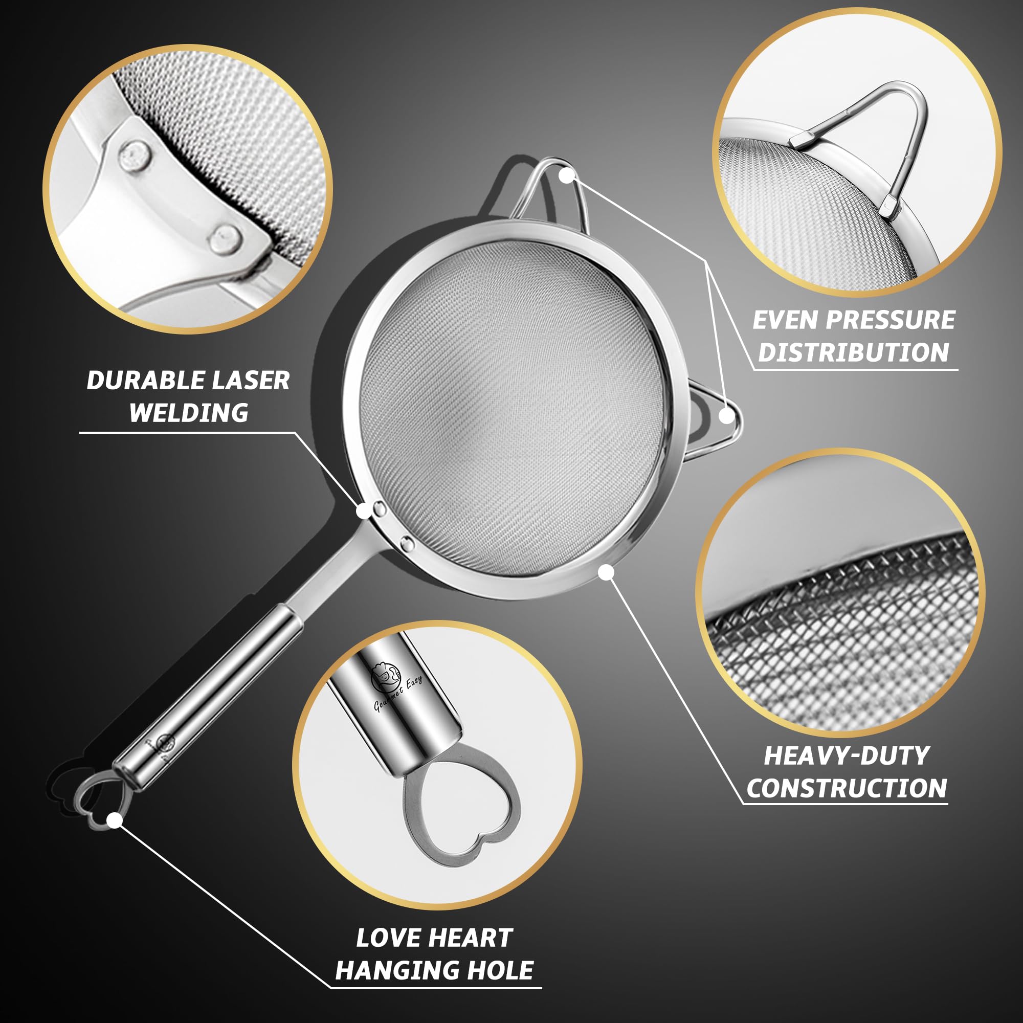 Gourmet Easy laser-welded mesh for long-lasting performance.