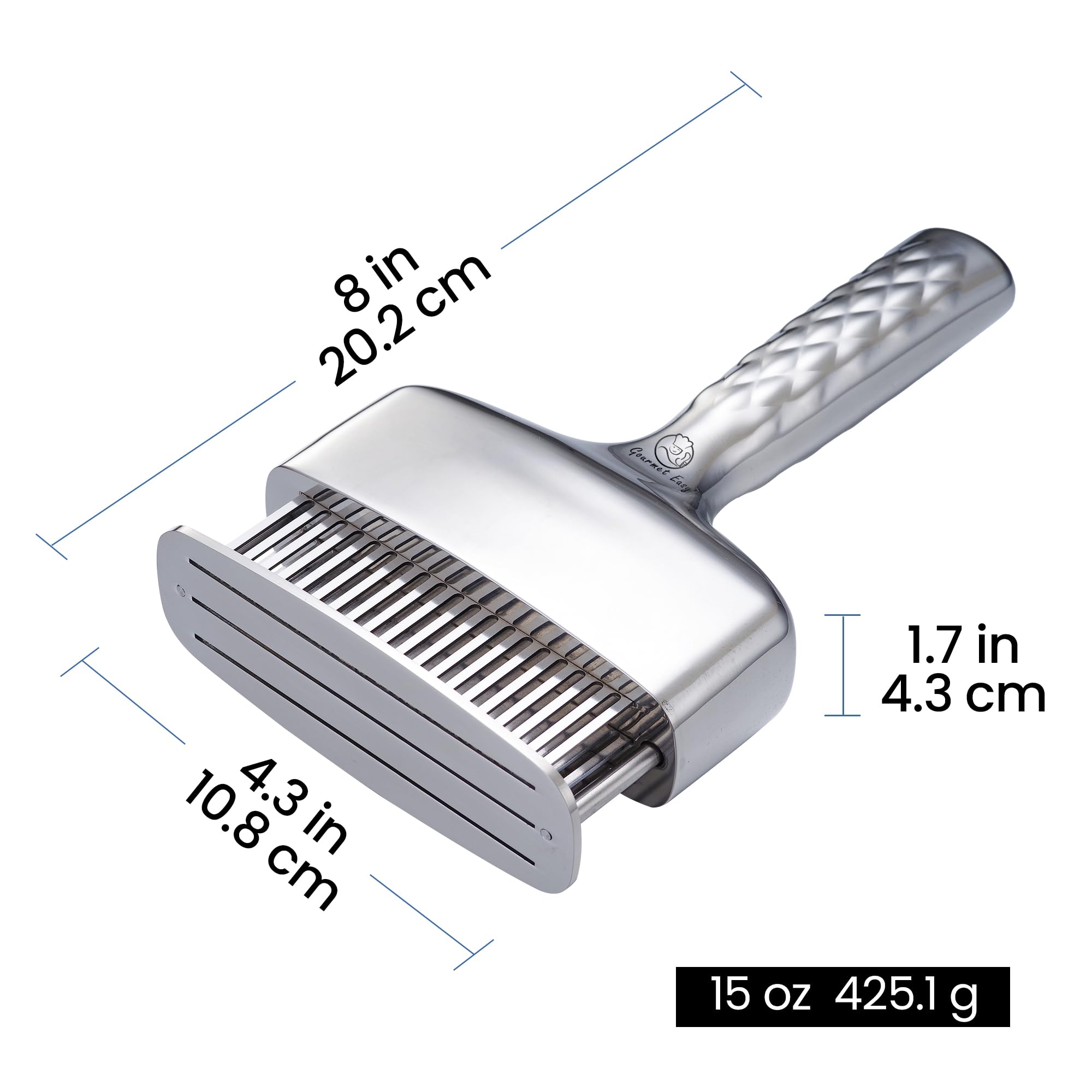 Gourmet Easy tenderizer in action helps tenderize steaks evenly and efficiently.