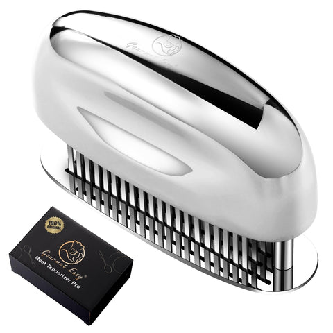 Gourmet Easy Meat Tenderizer needles close-up with ultra-sharp blades for deep marinade penetration.
