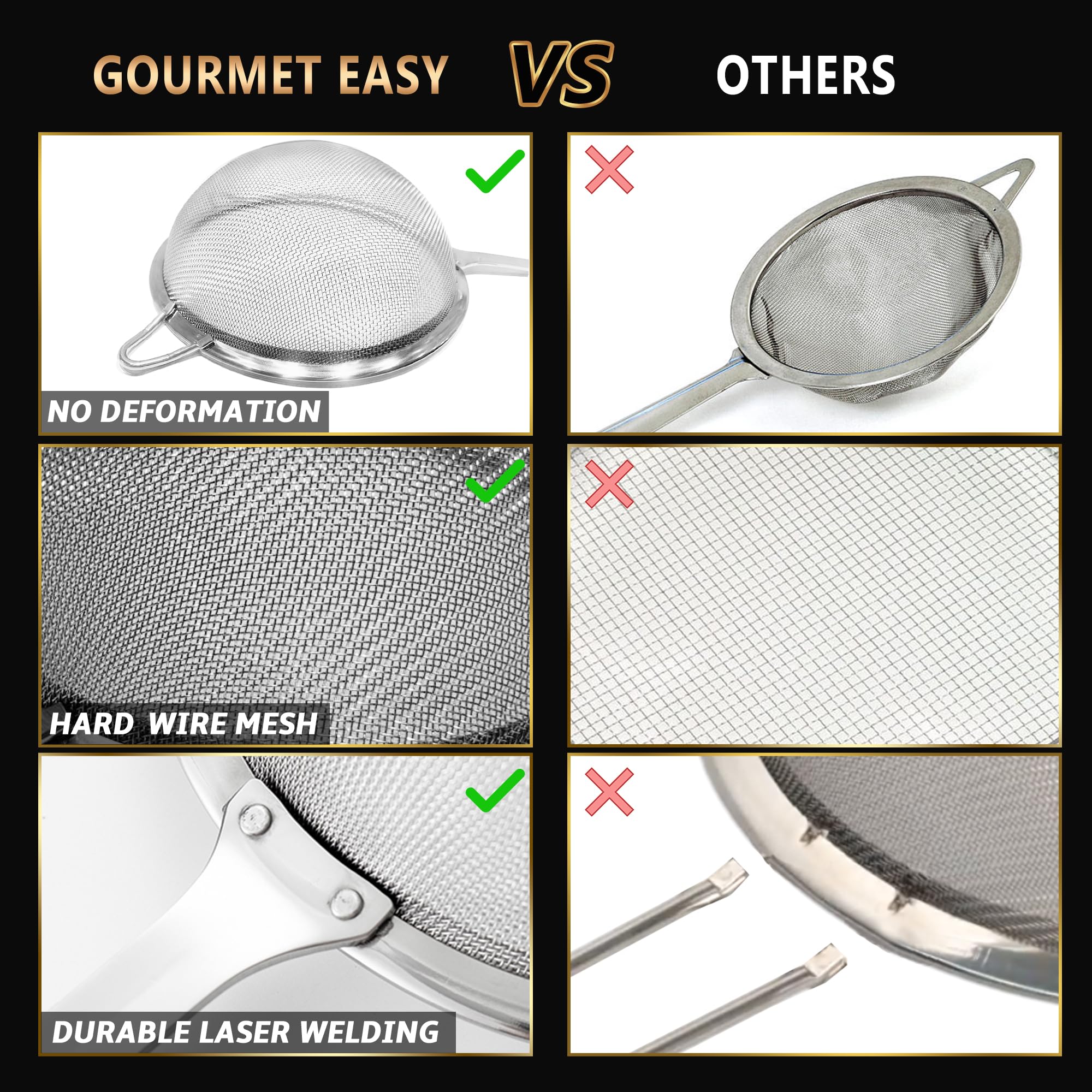 Gourmet Easy silicone can strainer fits cans for quick draining.