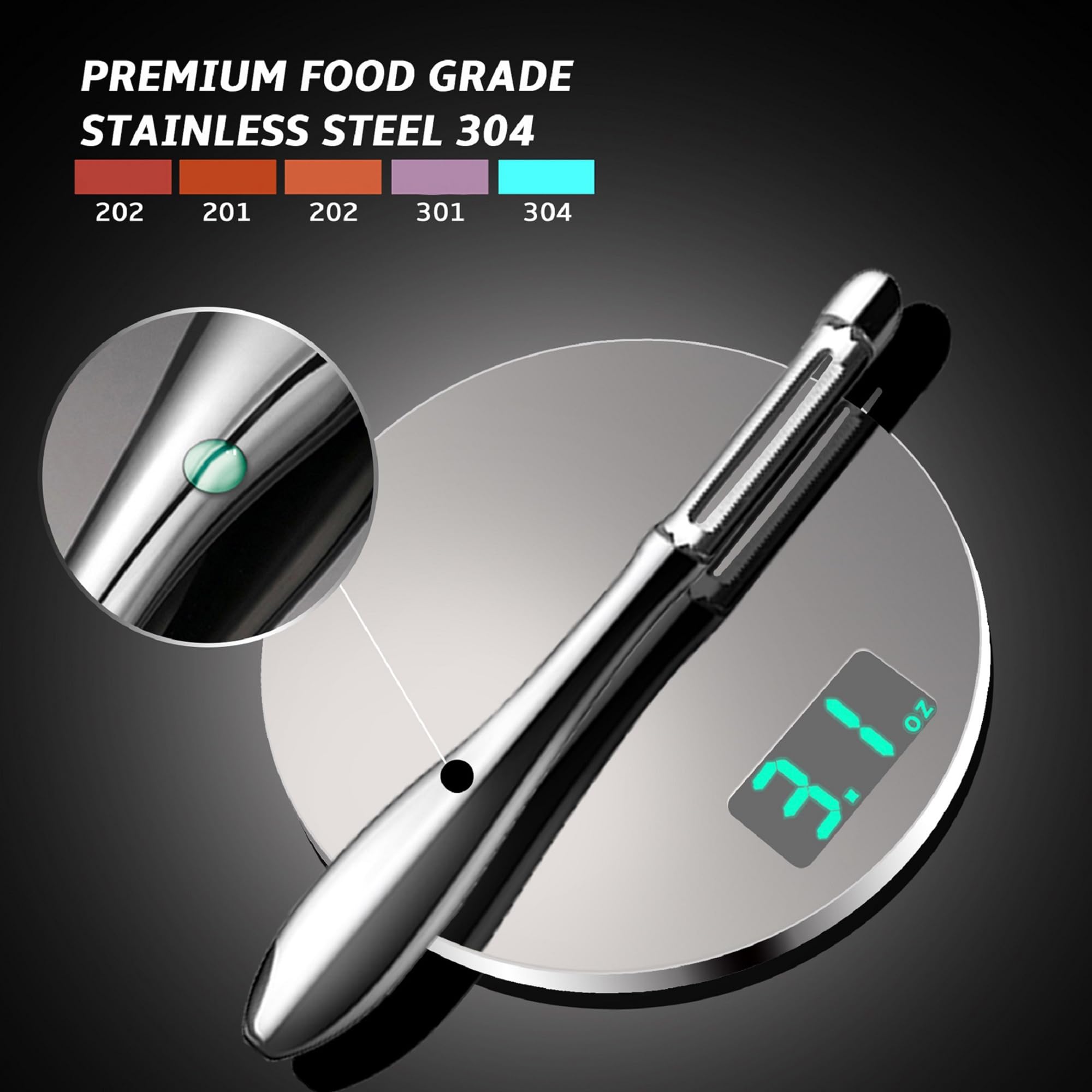 Gourmet Easy left-right friendly design suits both hands for precise prep.