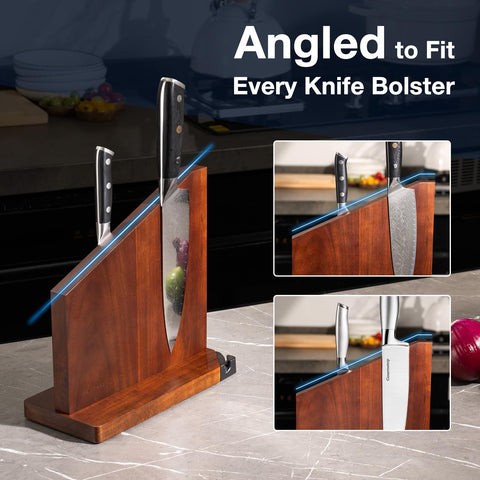 Gourmetop built-in sharpener keeps blades ready for use.
