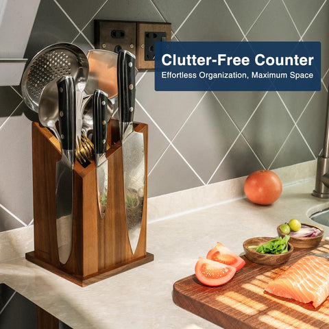 Gourmetop utensil holder accommodates 14 tools within reach.