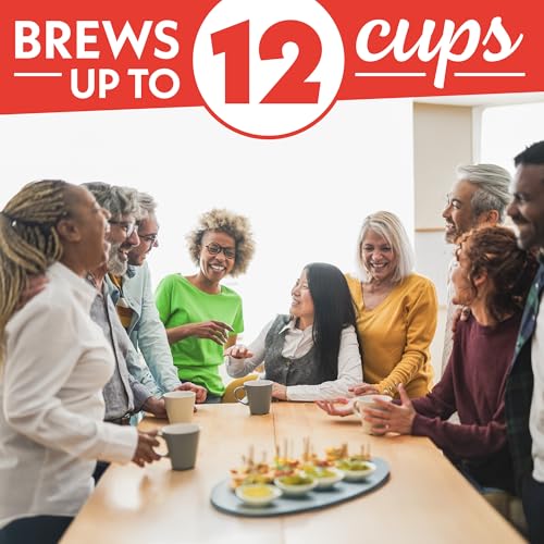 Gourmia 12-cup coffee maker one-touch operation for fast mornings
