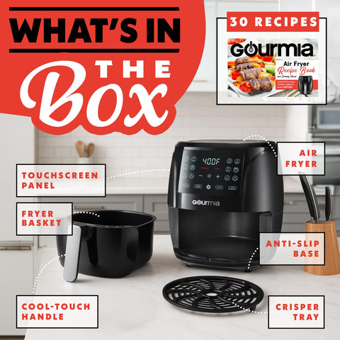 Gourmia GAF486 nonstick dishwasher safe parts for convenient cleanup