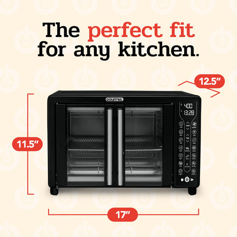 Gourmia GTF7460 digital controls display precise time and temperature settings