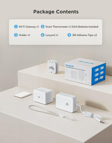 GoveeLife 230ft range supports multi-fridge monitoring across your home.