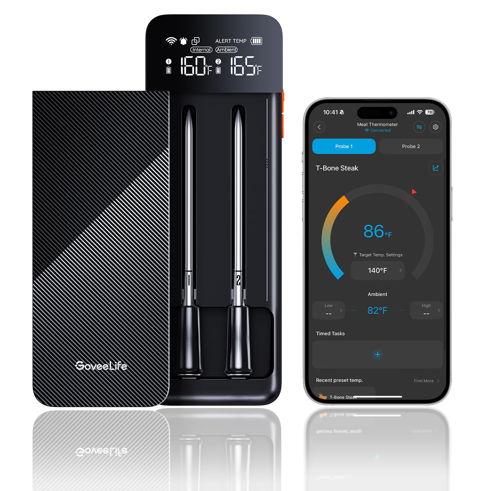 GoveeLife dual-probes thermometer for precise temp monitoring while grilling