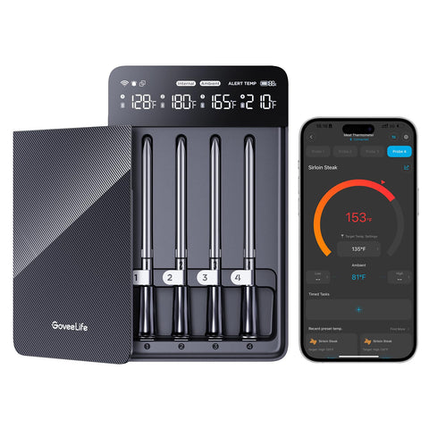 GoveeLife four-probes display helps monitor multiple items simultaneously with clear readings.