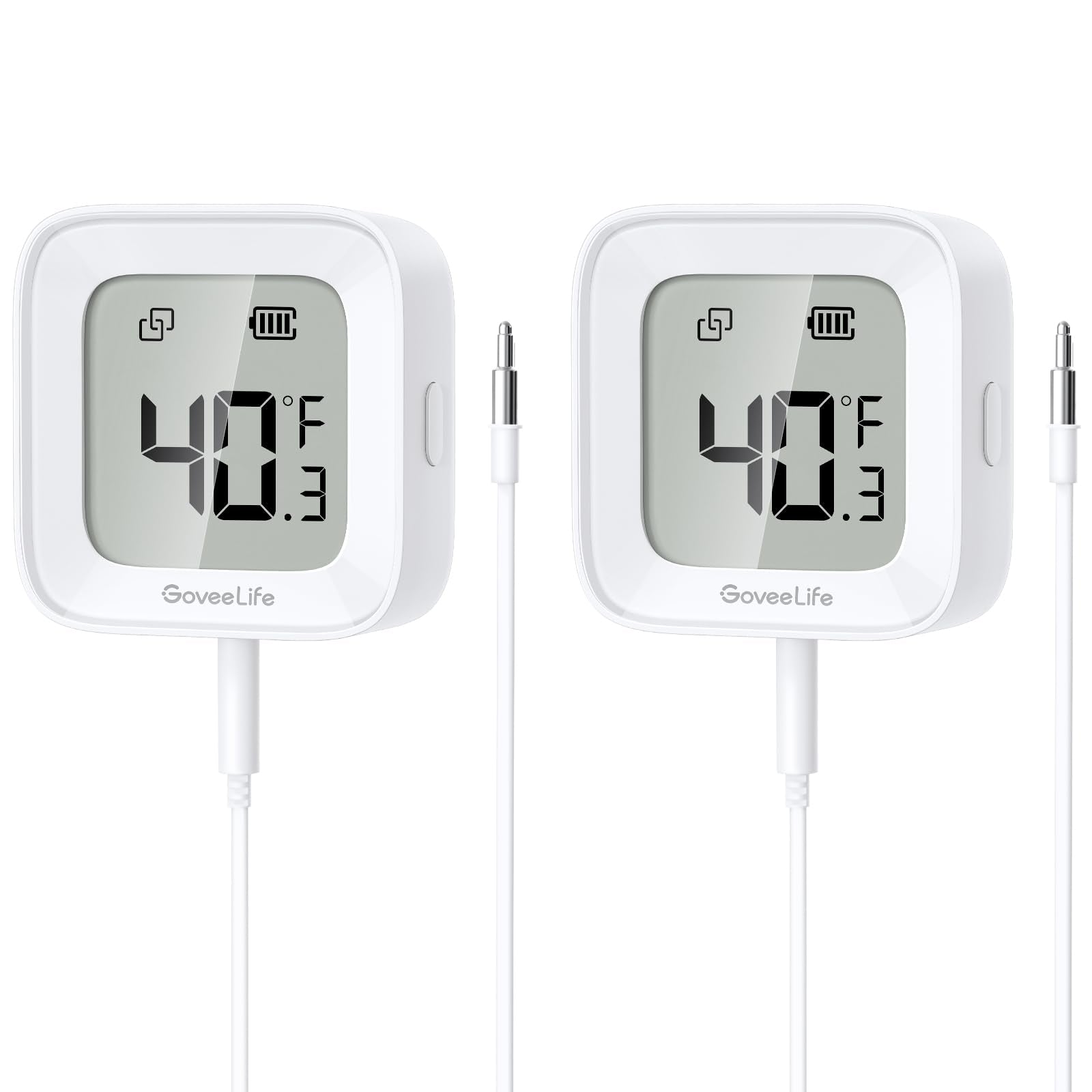 GoveeLife freezer thermometer pack with two probes for reliable temperature monitoring.