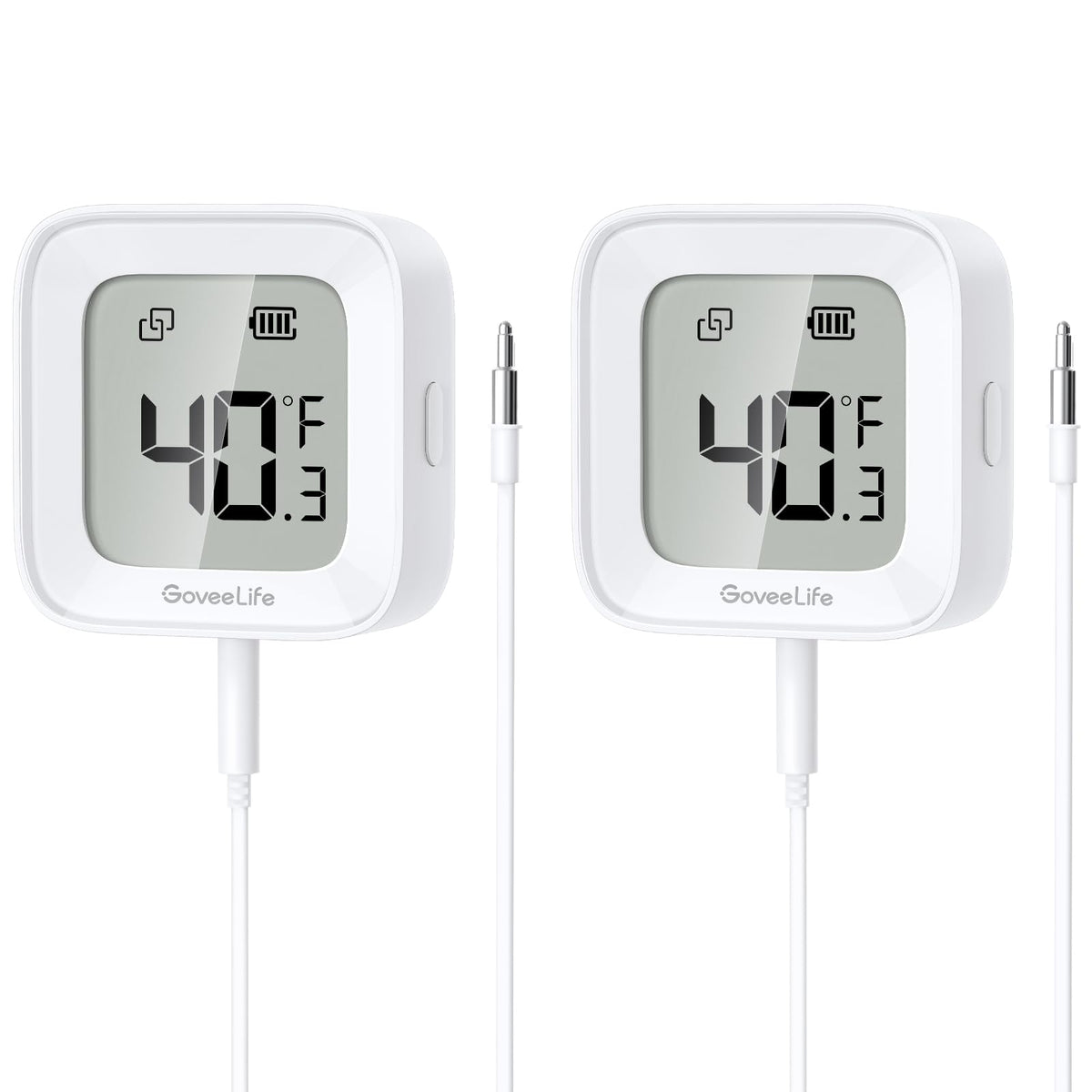 GoveeLife freezer thermometer pack with two probes for reliable temperature monitoring.
