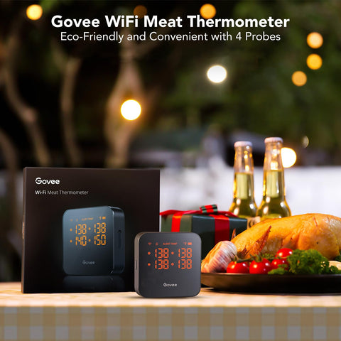 Govee app notifications show real-time temperature alerts during grilling