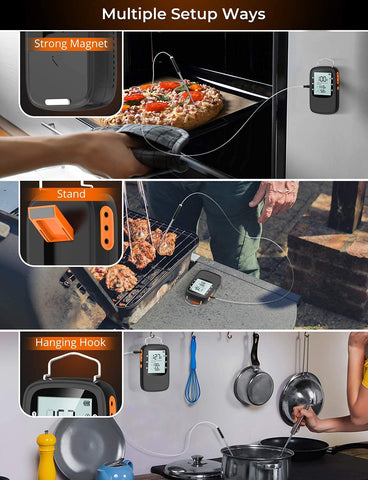 Govee thermometer includes two probes for simultaneous multi-dish monitoring.
