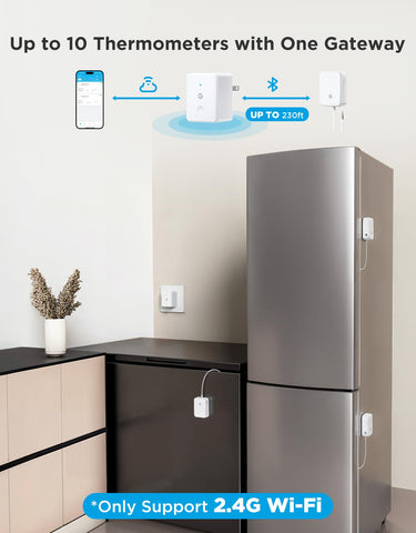 GoveeLife 80dB alarm icon indicating loud alerts for out-of-range temps.