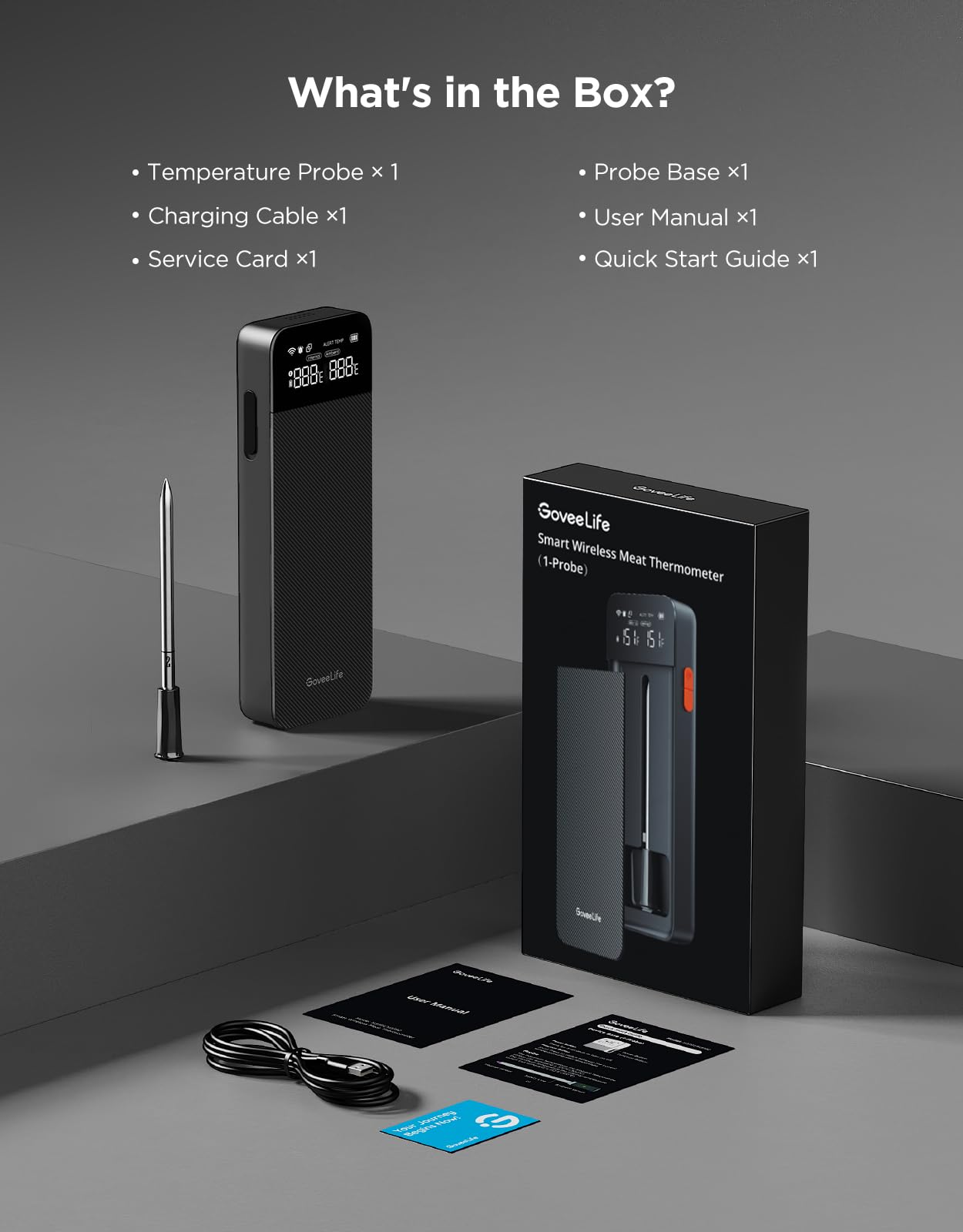 GoveeLife ambient probe range image showing high-temp capability up to 572°F.