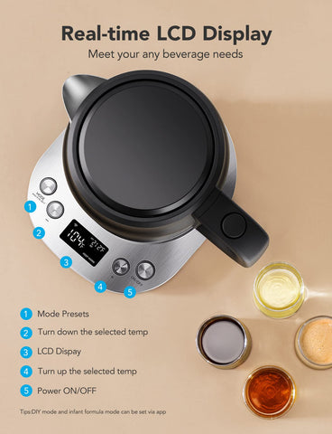 GoveeLife keep-warm feature maintains temperature for up to two hours.