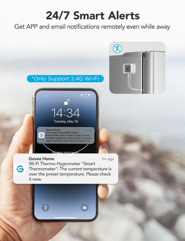 GoveeLife alarm setup screen illustrating customizable alerts